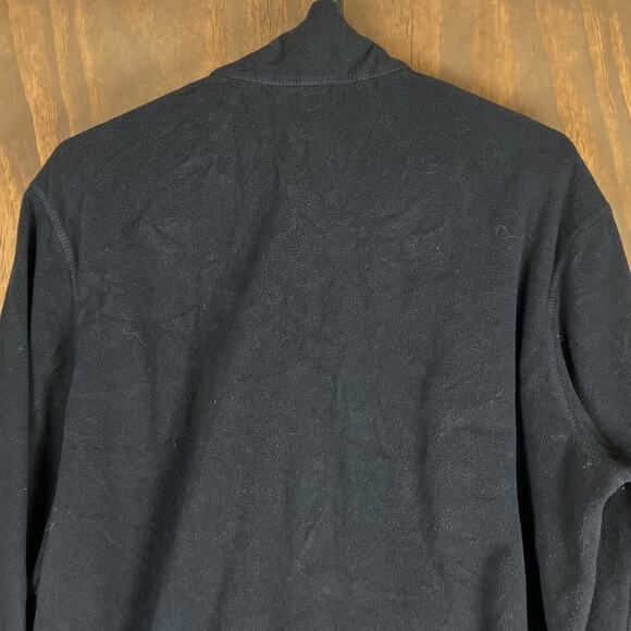 Eddie Bauer Mens Sweatshirt Black Fleece 1/4 Zip Outdoor Long Sleeve Large - Picture 11 of 12